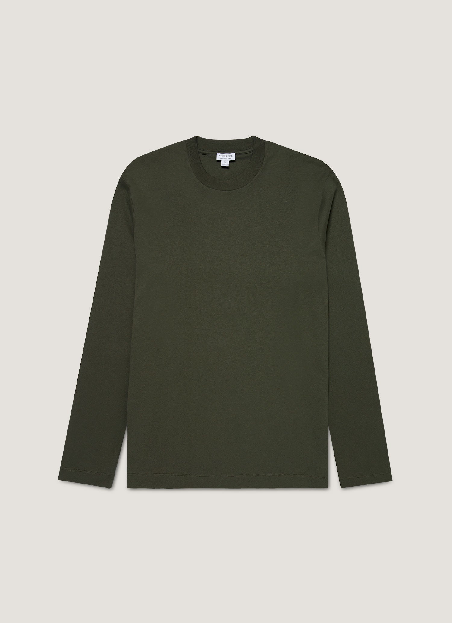 Men's Long Sleeve Heavyweight T-shirt in Dark Green