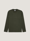 Men's Long Sleeve Heavyweight T-shirt in Dark Green
