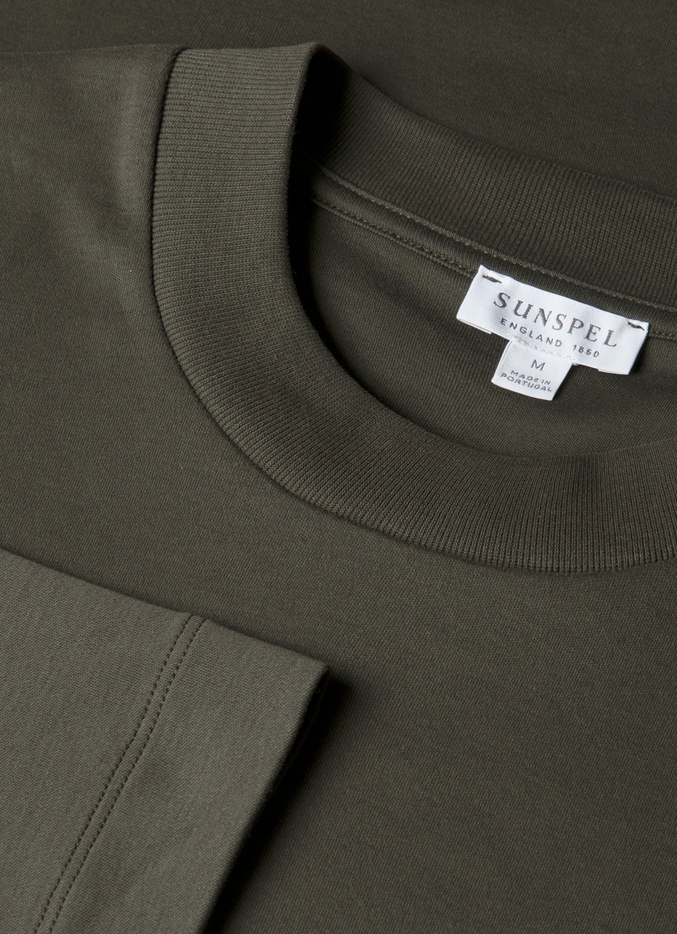 Men's Long Sleeve Heavyweight T-shirt in Dark Green