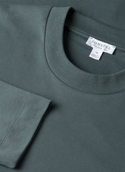 Men's Long Sleeve Heavyweight T-shirt in Dark Petrol