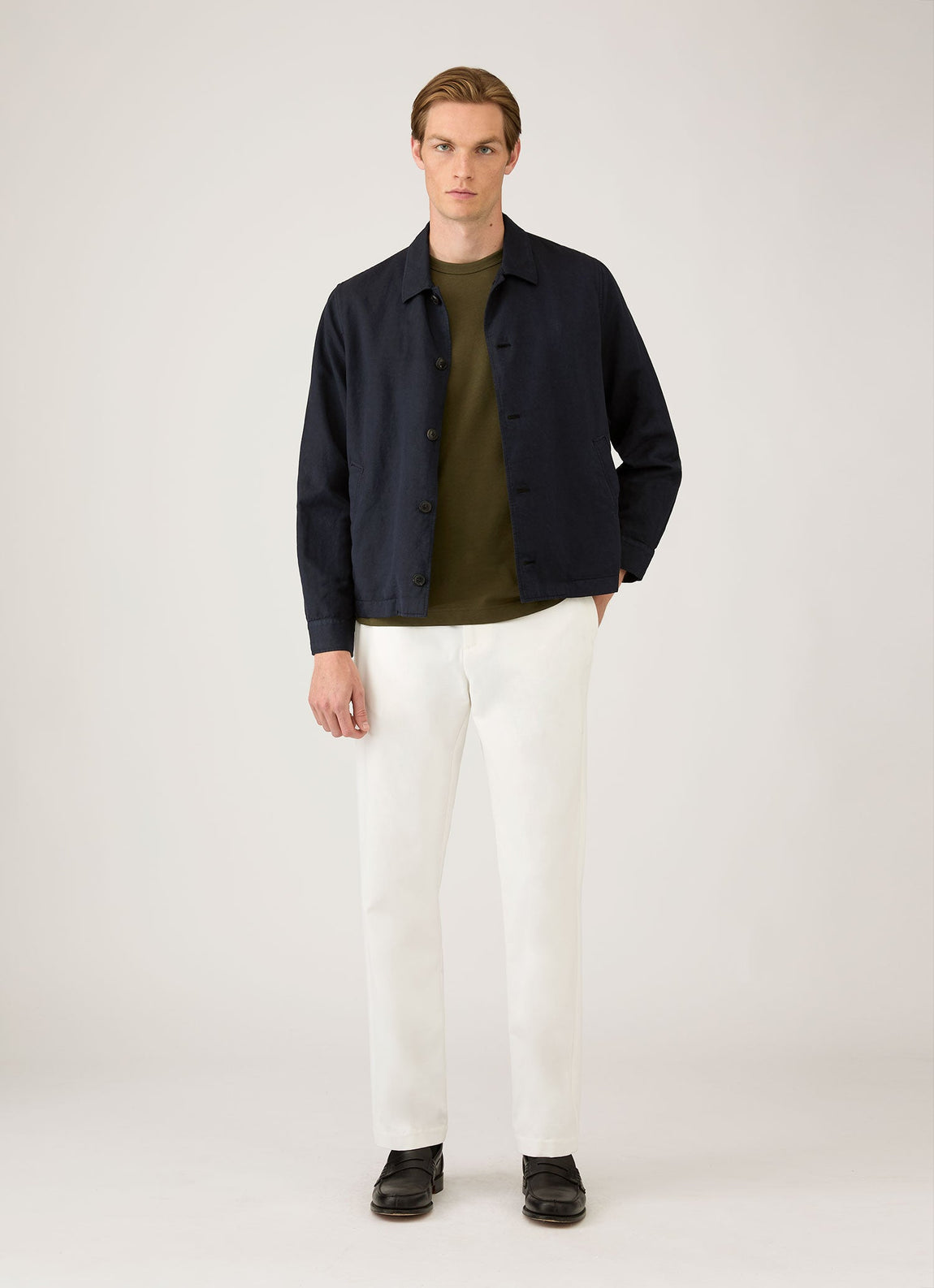 Men's Heavyweight Jersey T-shirt in Deep Olive