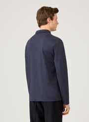 Men's Roll Neck Heavyweight T-shirt in Navy