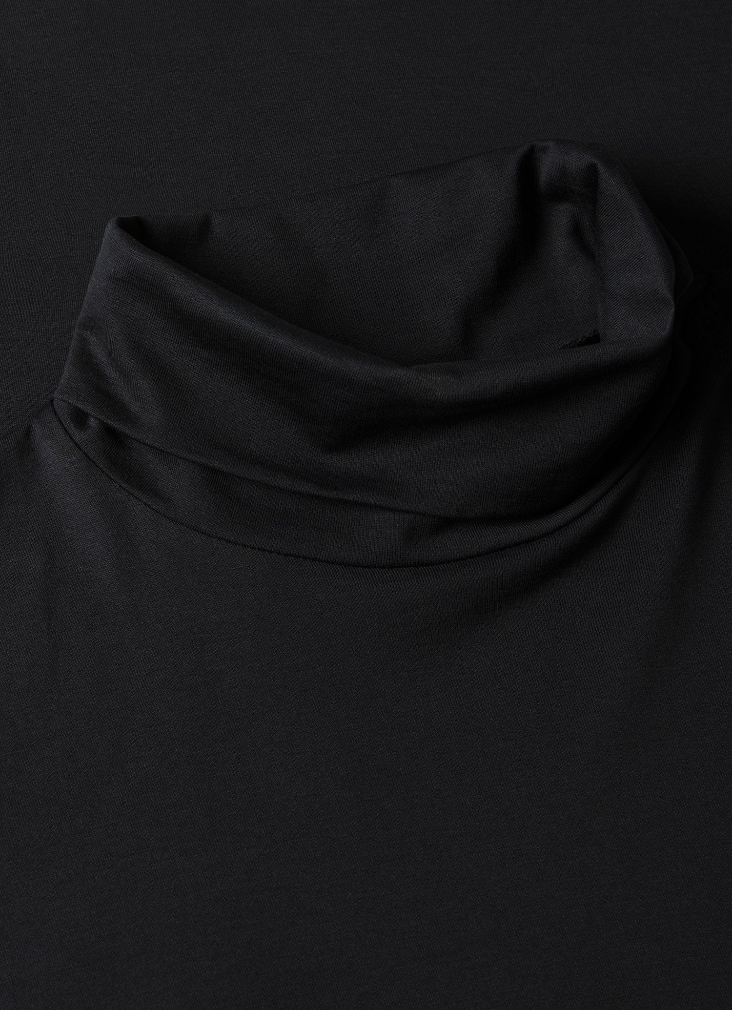 Men's Roll Neck Heavyweight T-shirt in Black