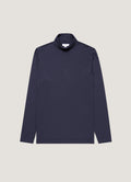Men's Ultra-Fine Merino Roll Neck in Navy