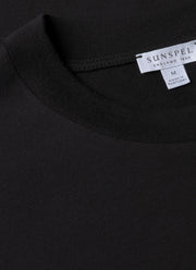 Men's Silk Cotton Cashmere T-shirt in Black