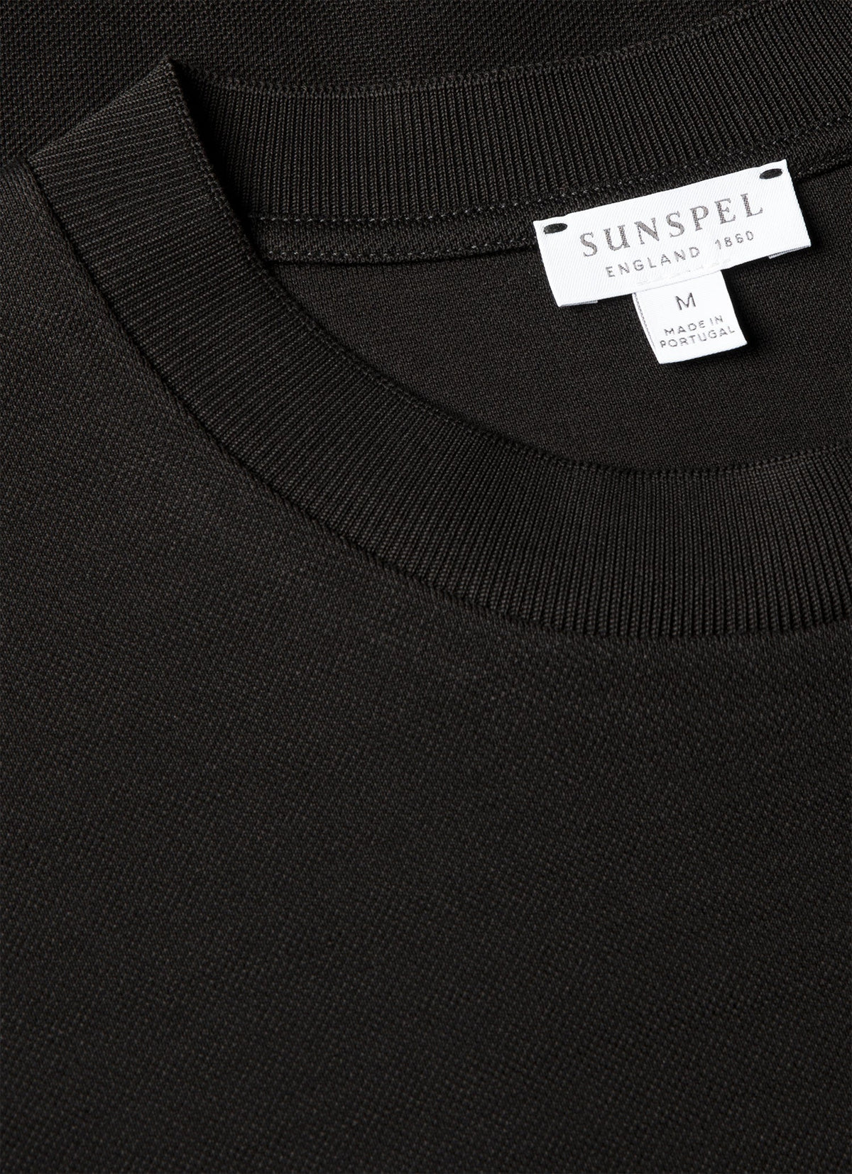 Men's Cotton Piqué T-shirt in Black