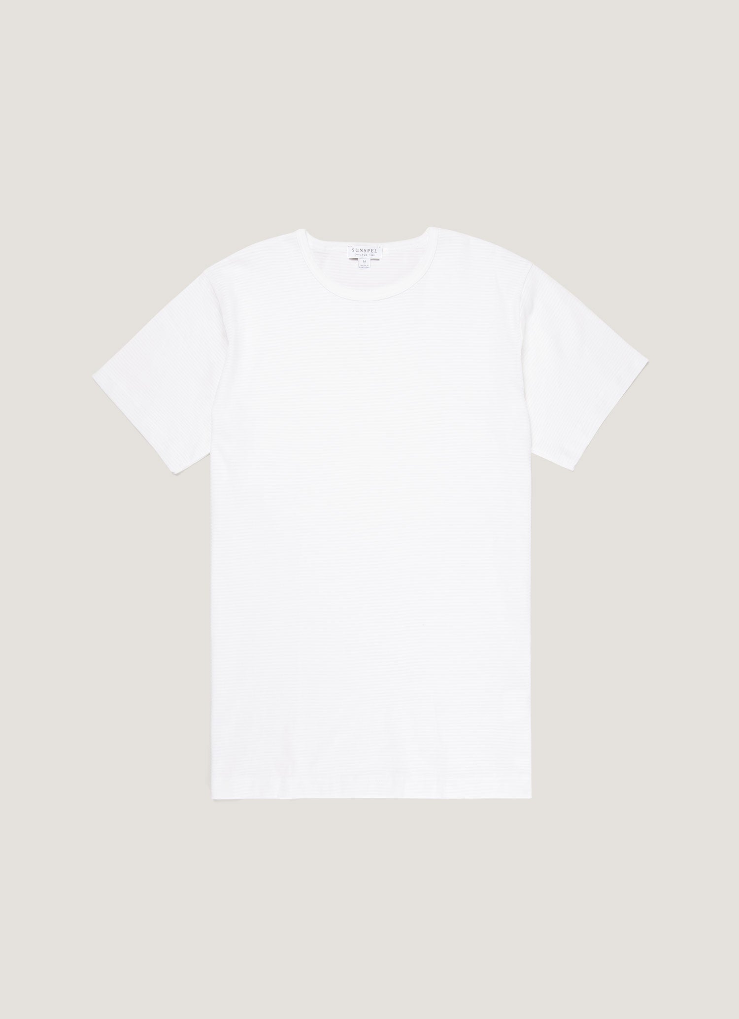 Men's Cellular Cotton Underwear T-shirt in White