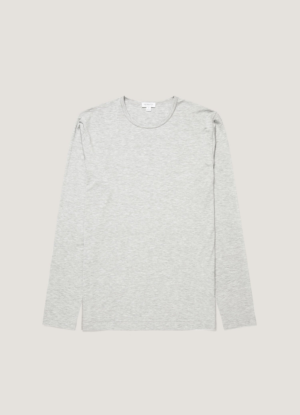 Men's Long Sleeve Tencel™ T-shirt in Grey Melange