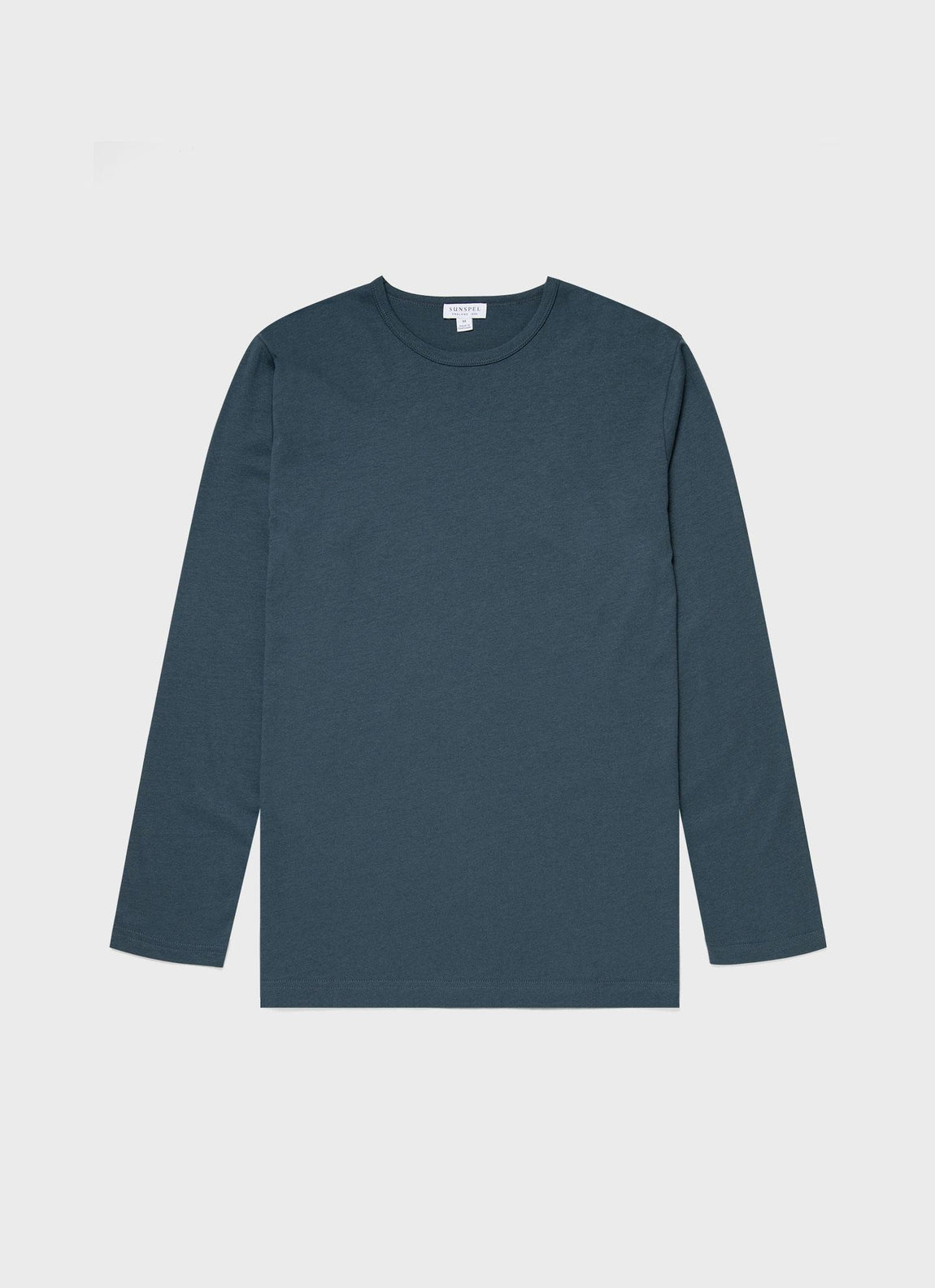 Men's Cotton Modal Lounge Long Sleeve T-shirt in Dark Petrol