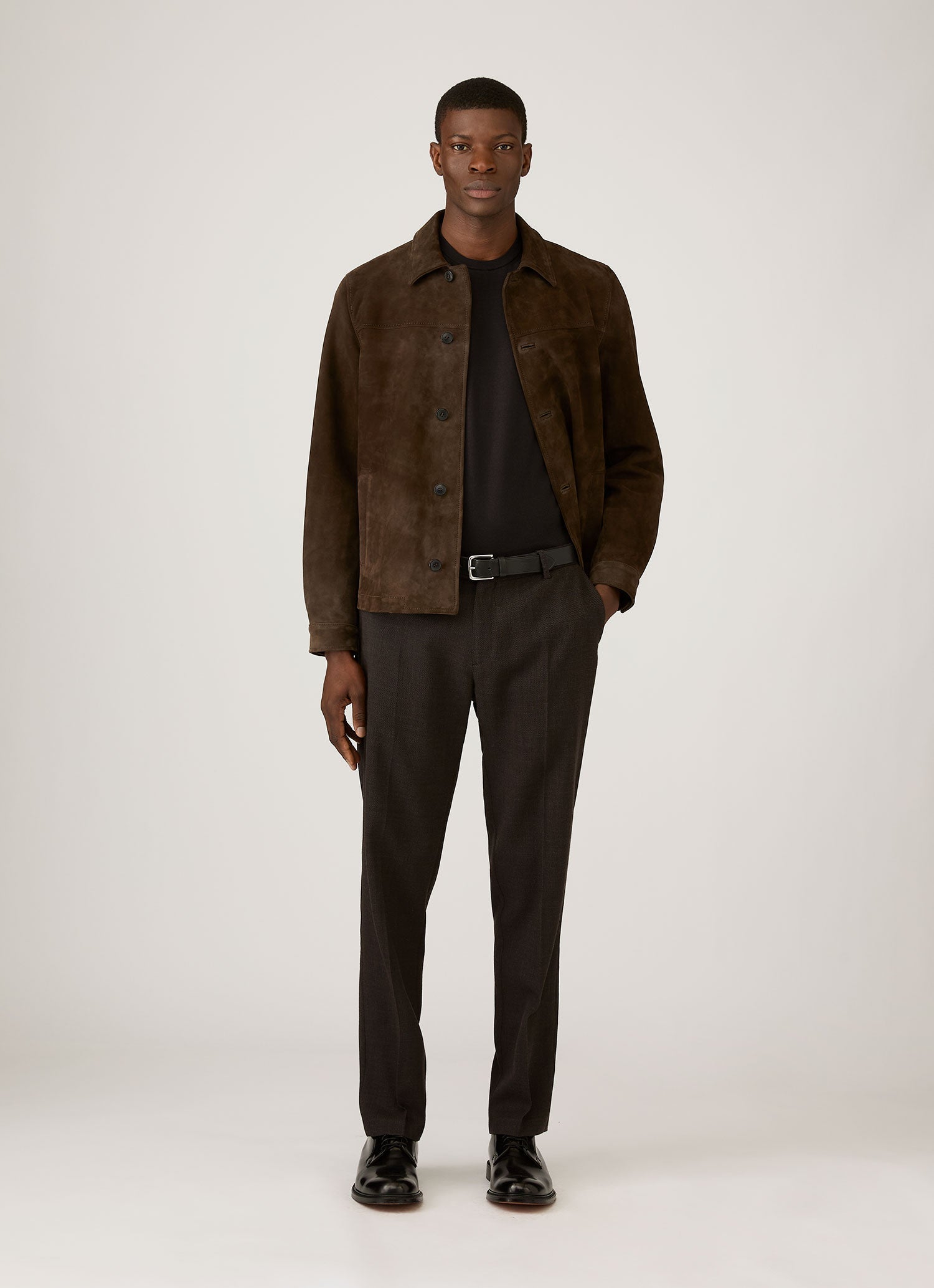 Men's Sea Island Cotton Knit T-shirt in Black