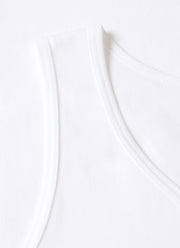 Men's Superfine Cotton Underwear Vest in White