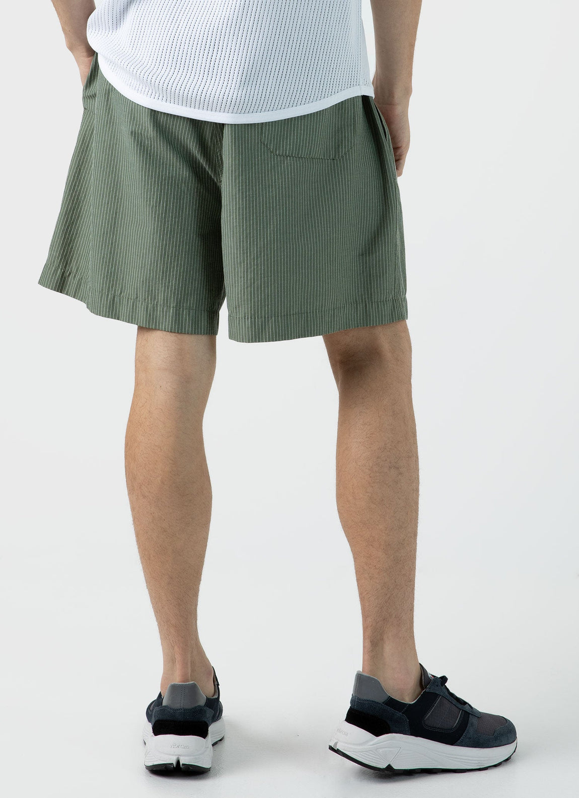 Men's Sunspel x Nigel Cabourn Ripstop Army Short in Army Green