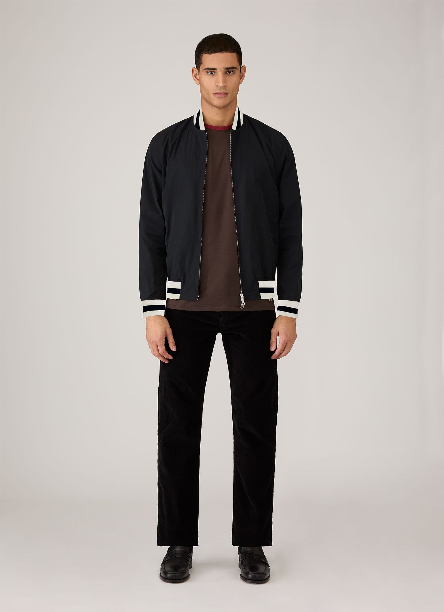 Men's Sunspel x Paul Weller Corduroy Trouser in Black