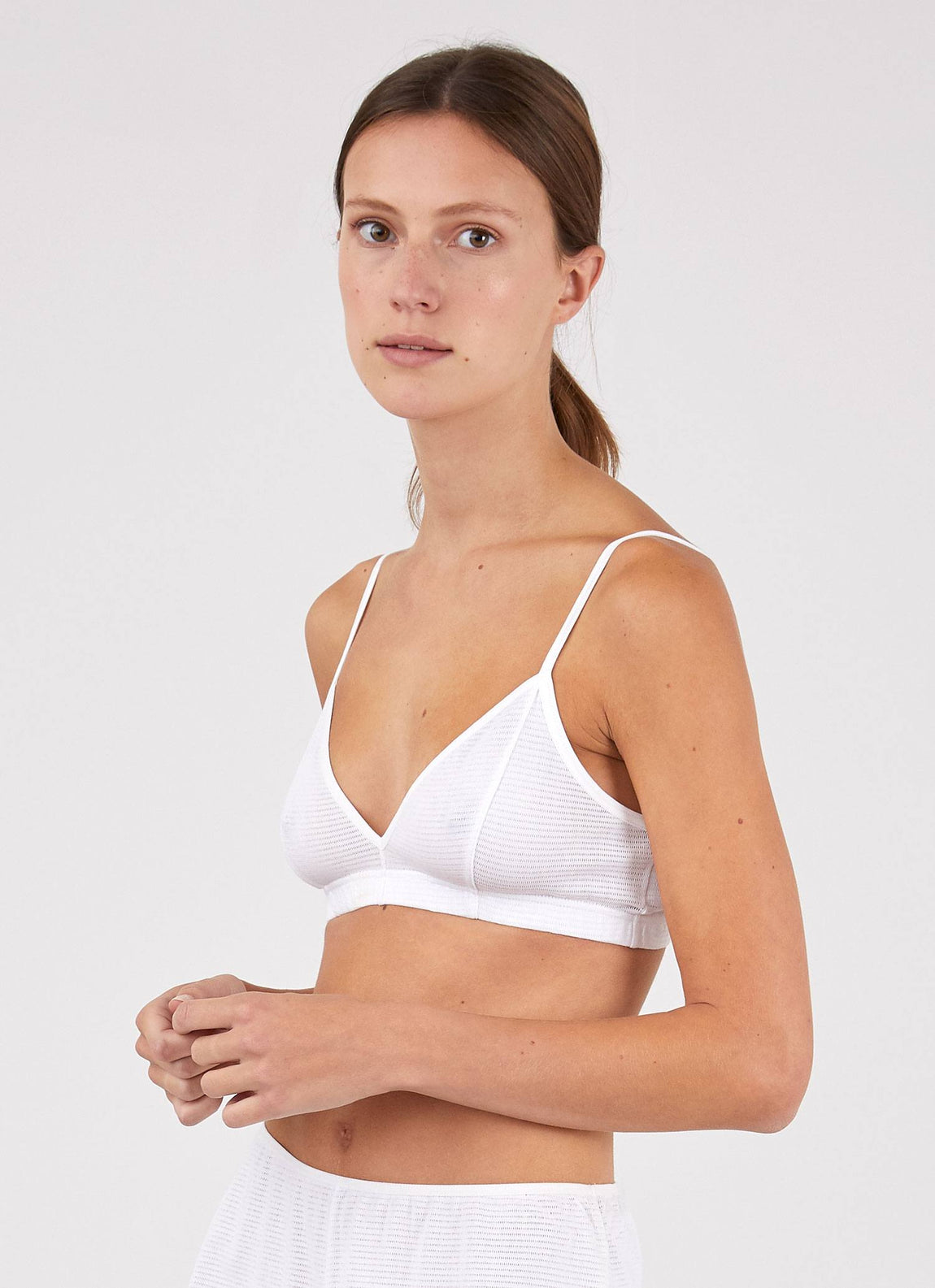 Women's Triangle Bra in White