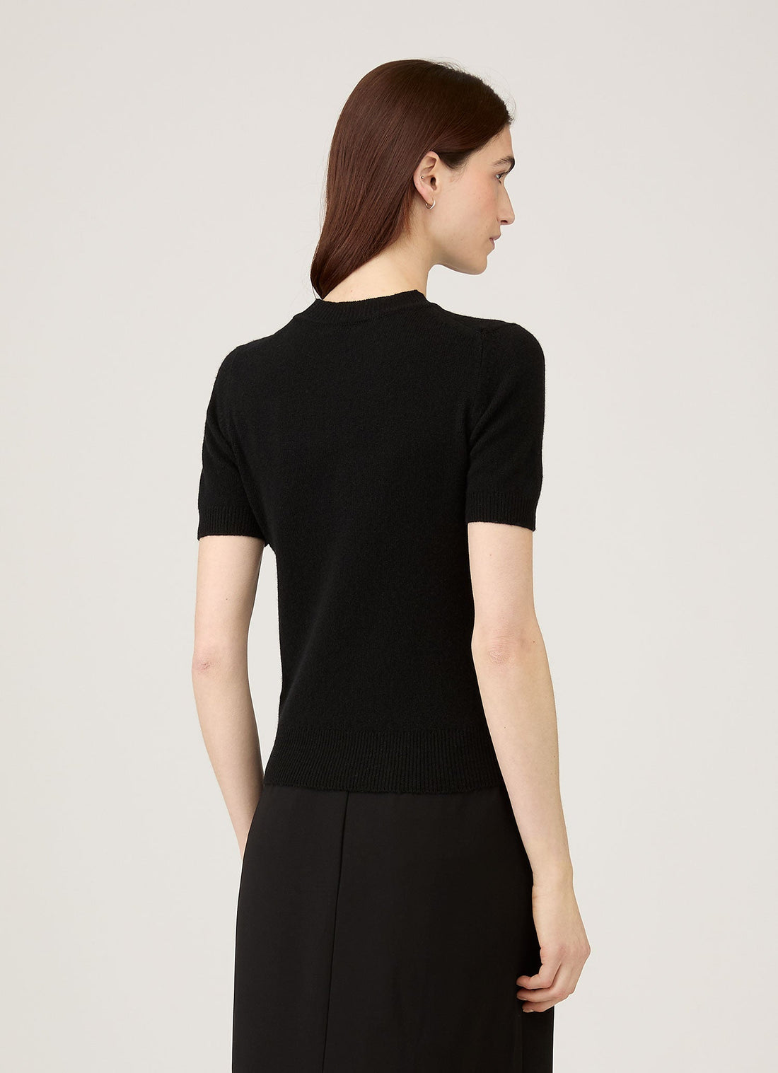 Women's Cashmere T-Shirt in Black