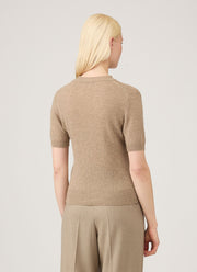Women's Cashmere T-Shirt in Mink