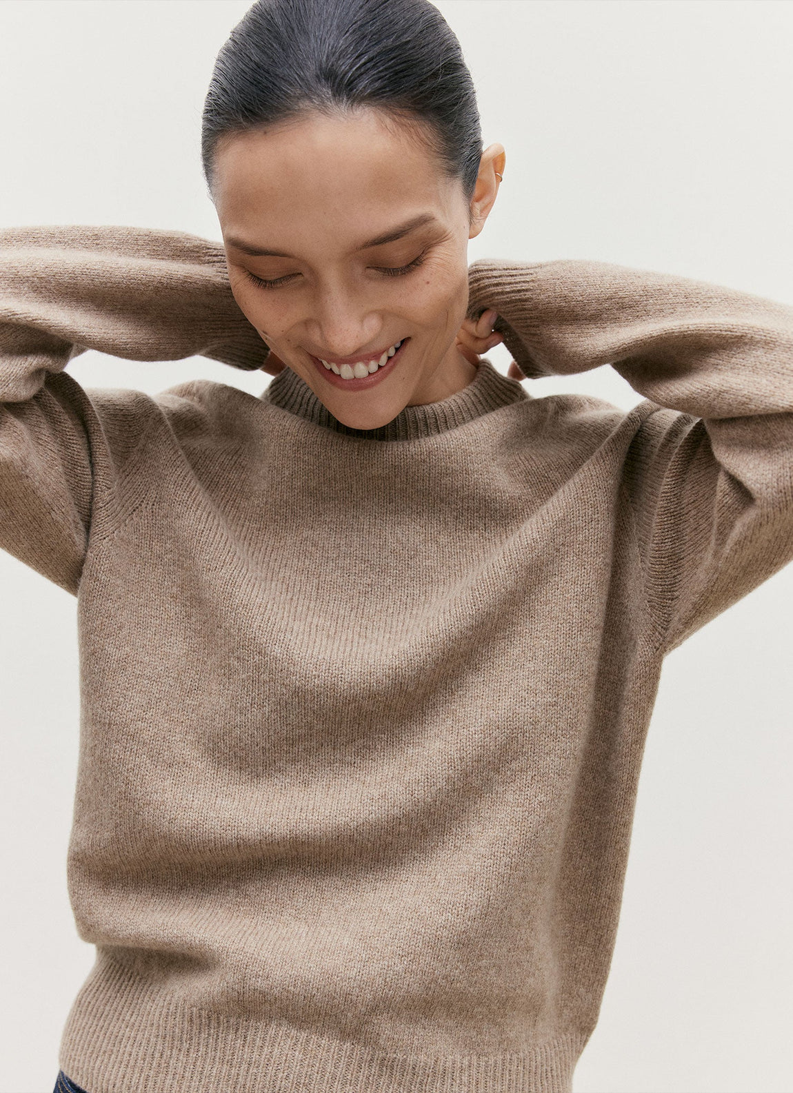 Women's Lambswool Jumper in Mink