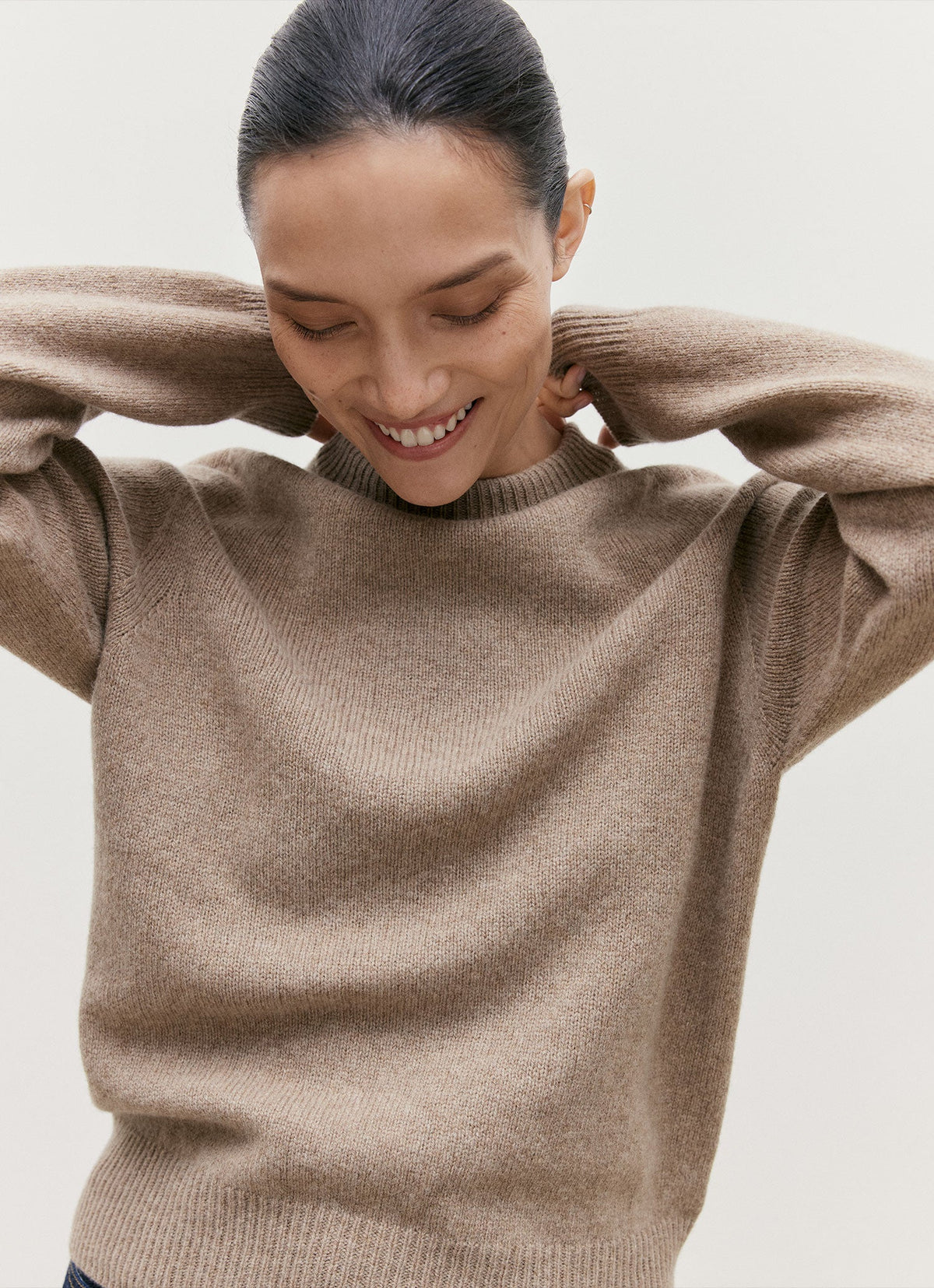 Women's Lambswool Jumper in Mink