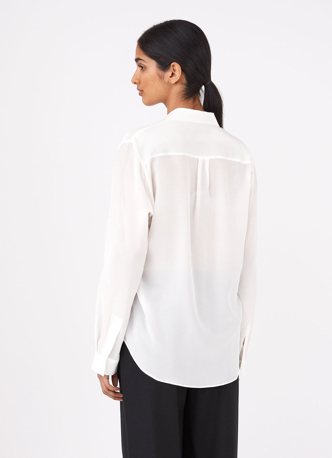 Women's Silk Blouse in Ecru