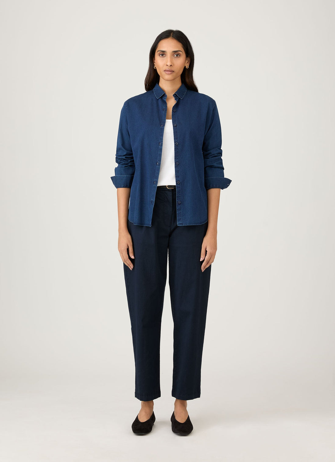 Women's Denim Shirt in Indigo