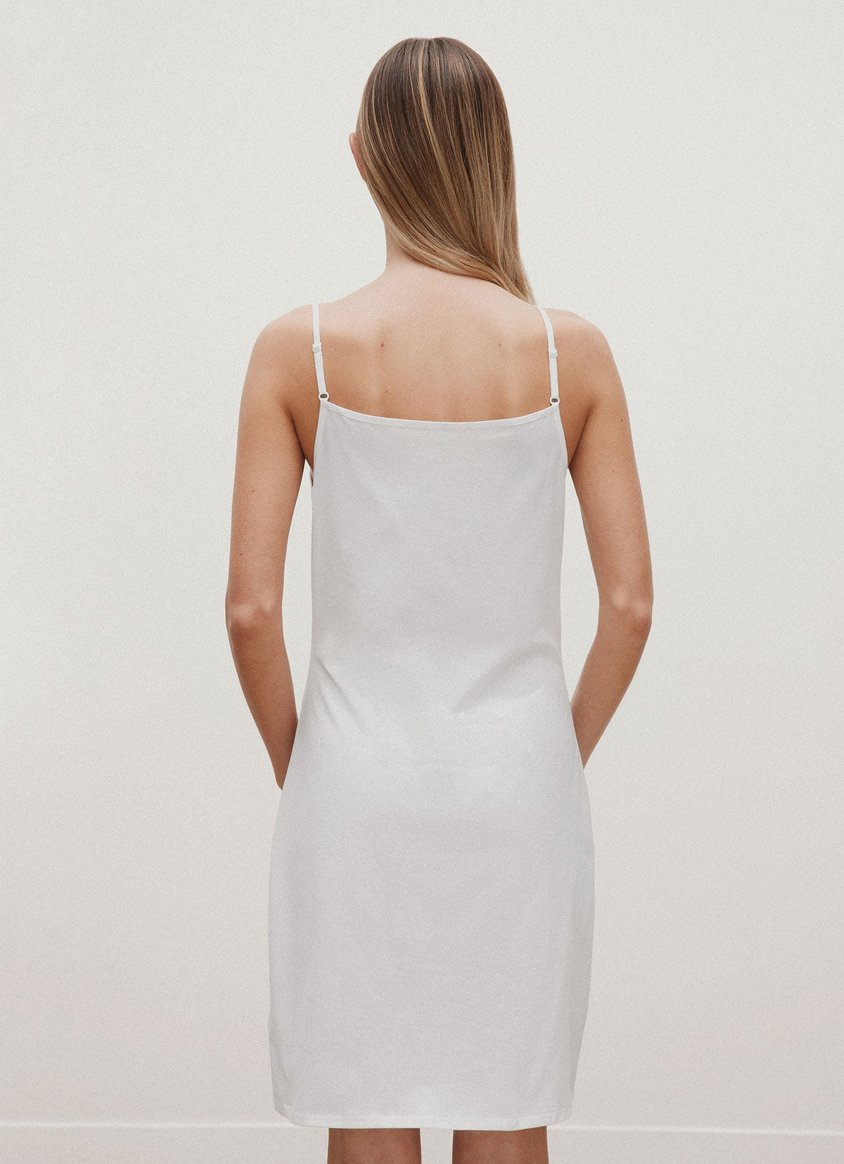 Women's Cotton Slip in White