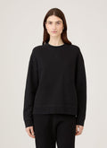 Women's Relaxed Loopback Sweatshirt in Black
