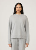 Women's Relaxed Loopback Sweatshirt in Grey Melange