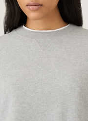 Women's Relaxed Loopback Sweatshirt in Grey Melange