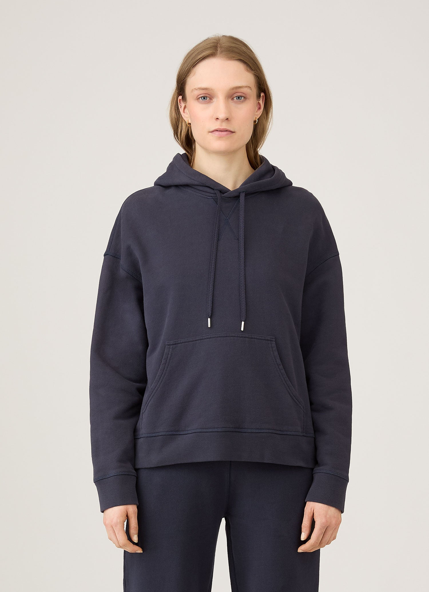Women's Loopback Hoody in Navy