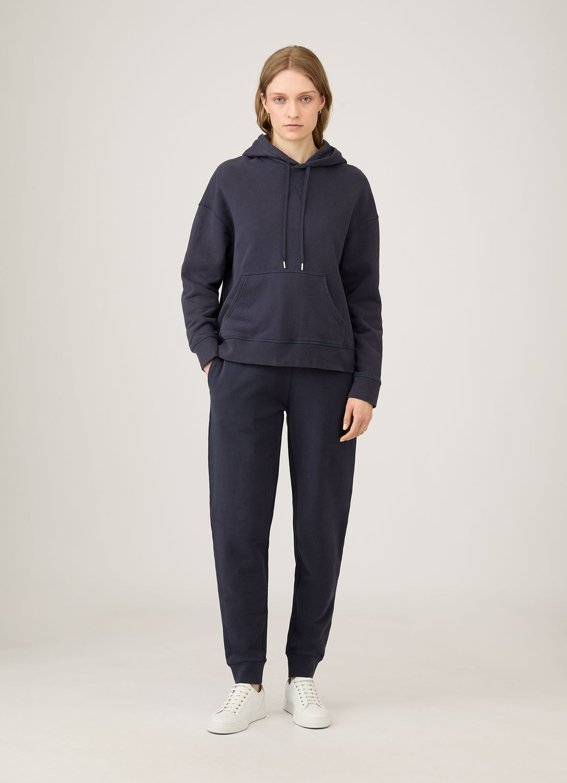 Women's Loopback Hoody in Navy