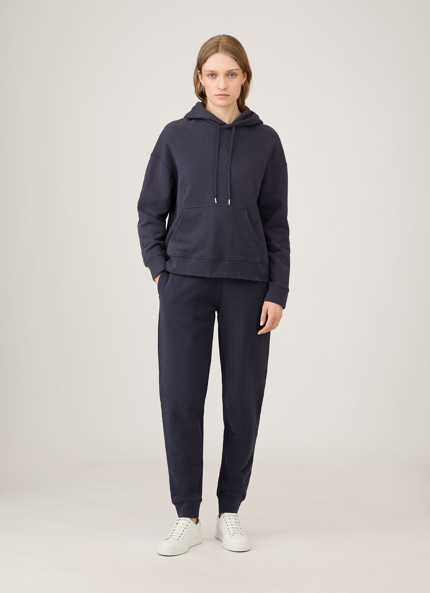 Women's Loopback Hoody in Navy