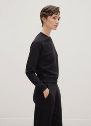 Women's Supima Loopback Sweatshirt in Black