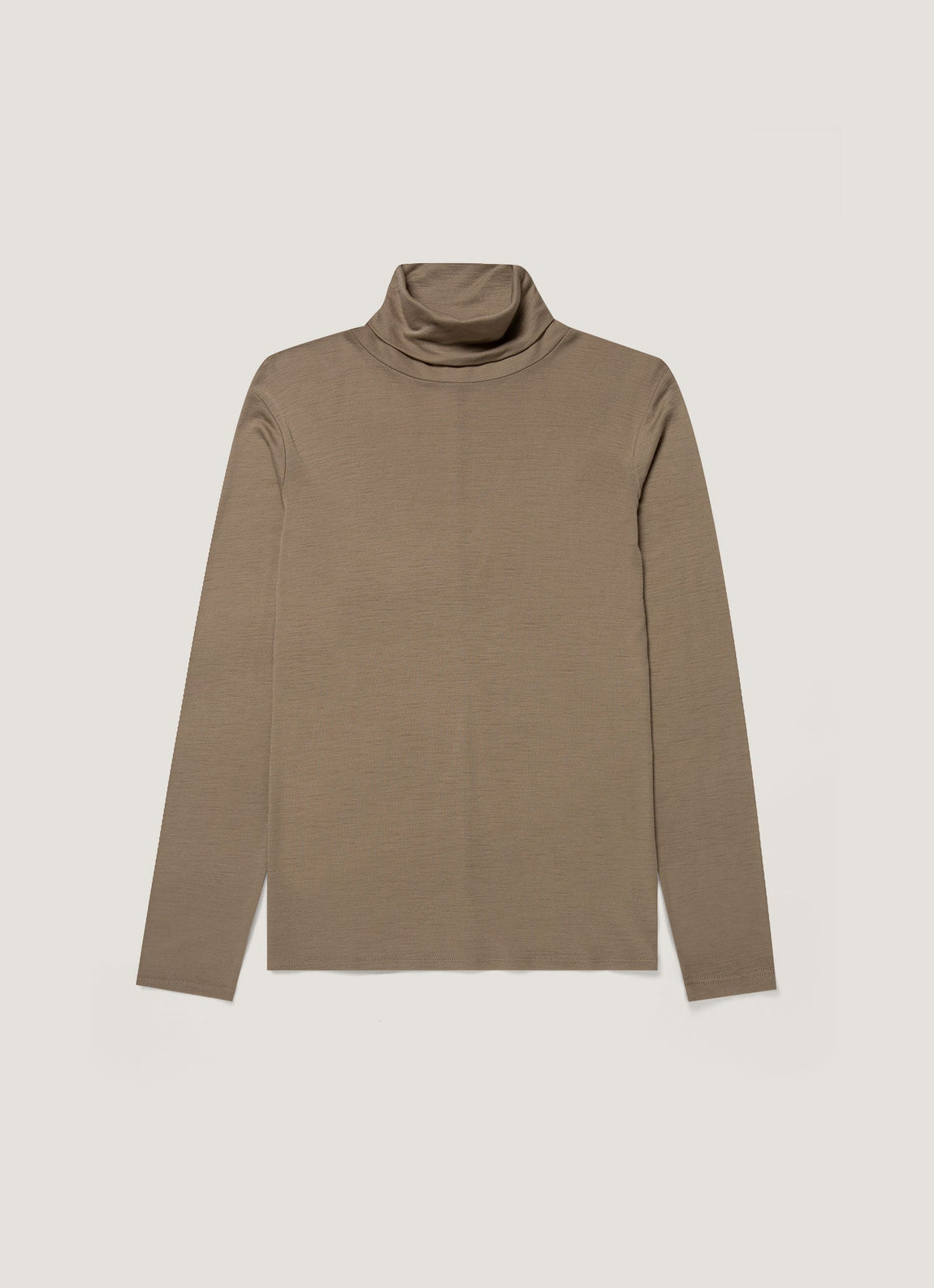 Women's Long Sleeve Funnel Neck Top in Dark Cedar
