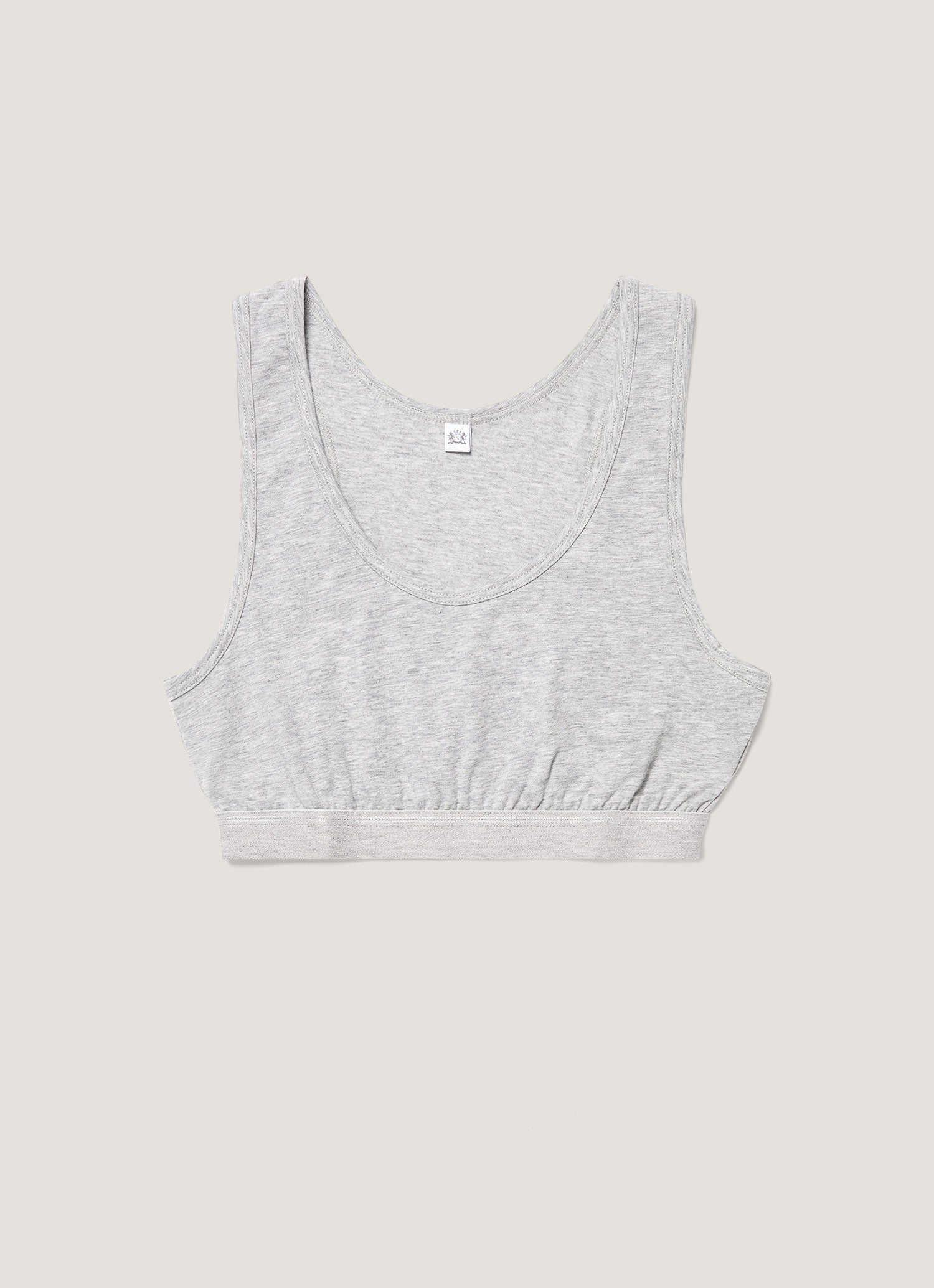 Women's Crop Top in Grey Melange