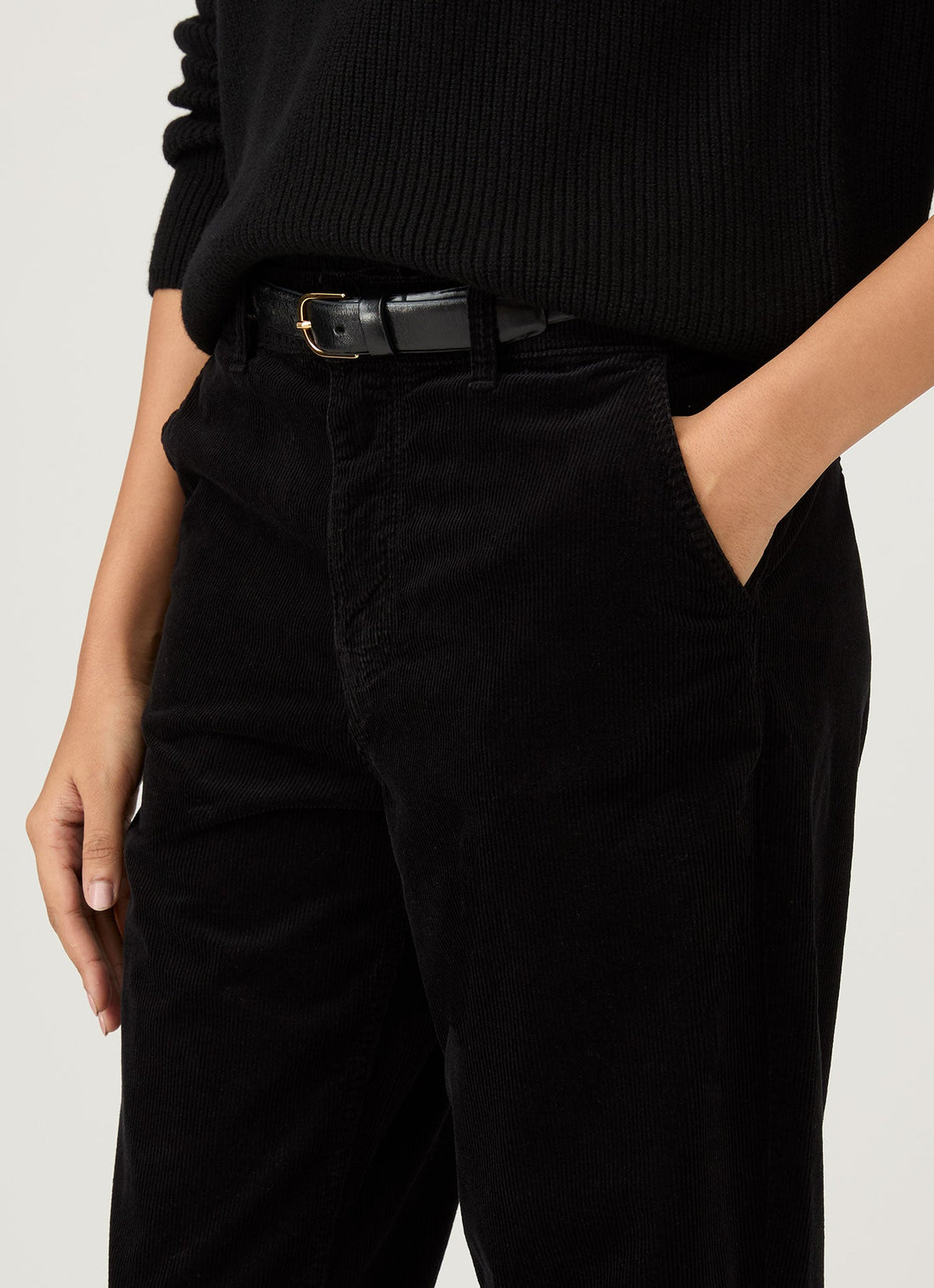 Women's Corduroy Trouser in Black