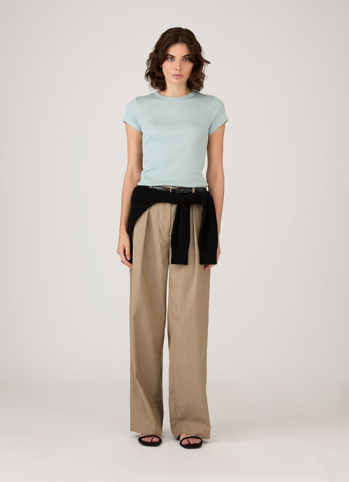 Women's Ribbed T-shirt in Peppermint