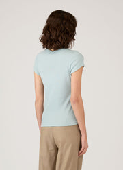 Women's Ribbed T-shirt in Peppermint