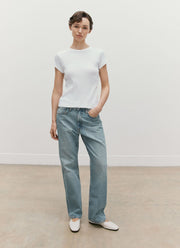 Women's Ribbed T-shirt in White