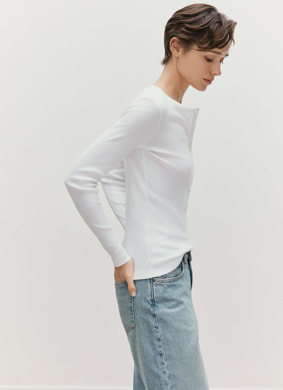 Geripptes Henley