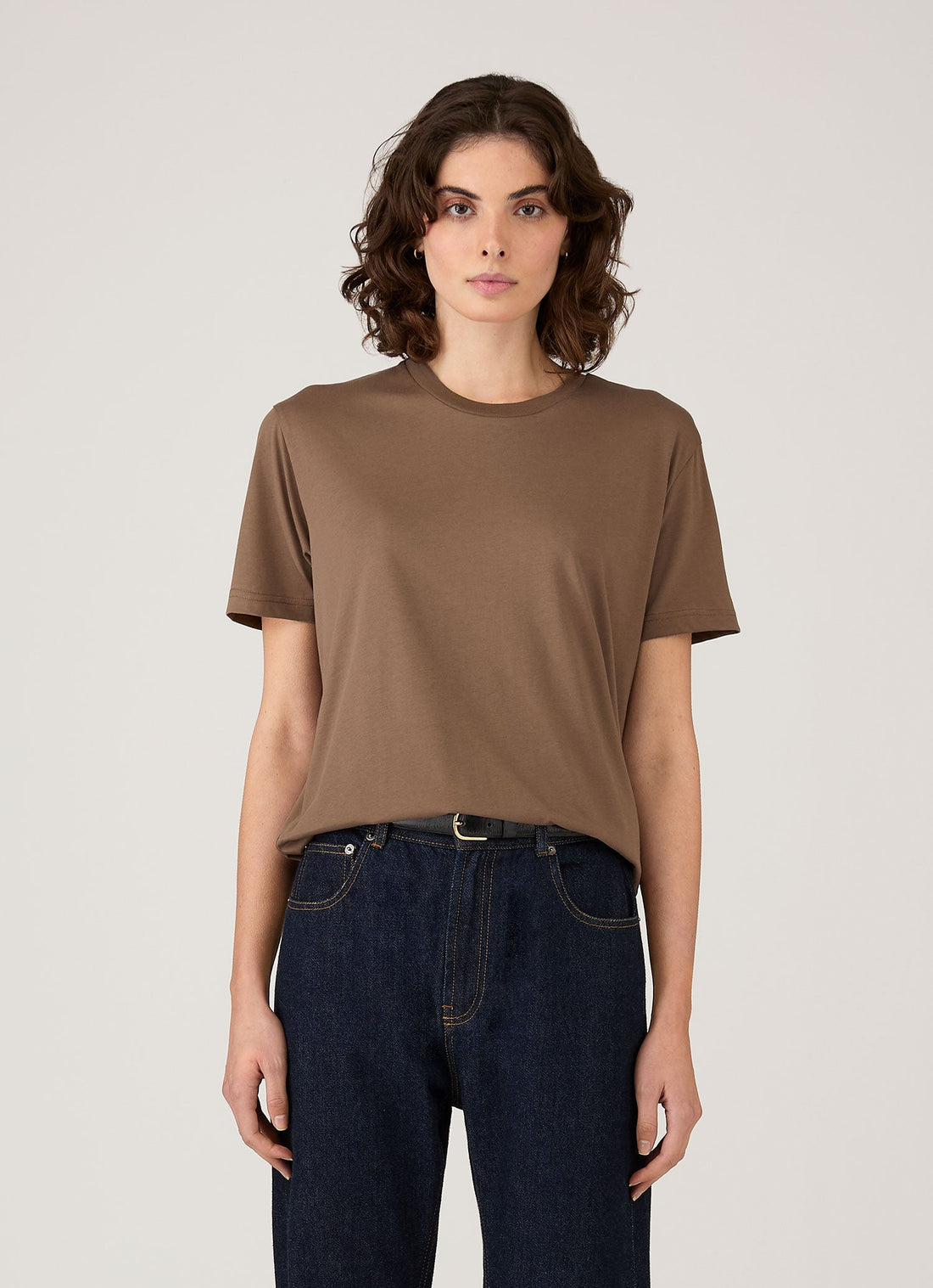 Women's Boy Fit T-shirt in Dark Cedar