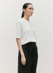 Women's Silk Cotton T-shirt in White