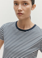 Women's Classic T-shirt in Navy/White English Stripe