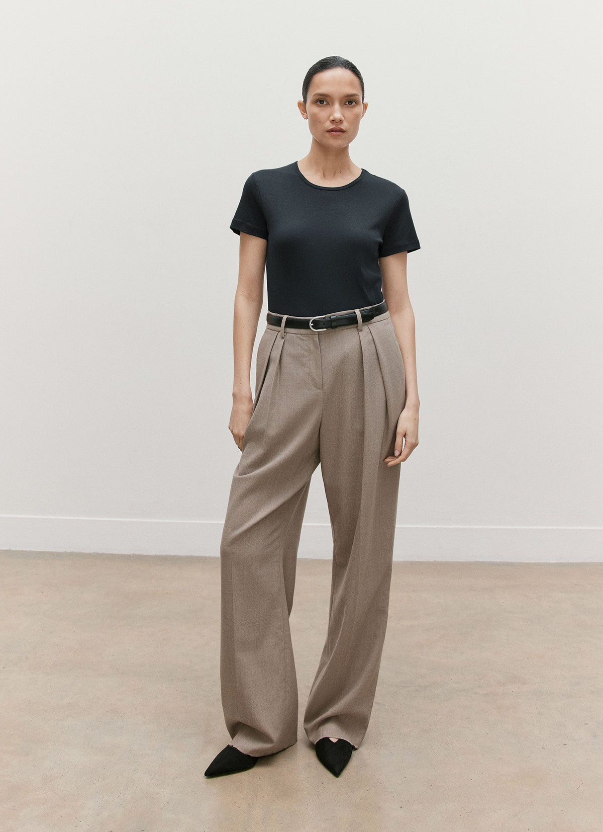 Women's Sea Island Cotton T-shirt in Black
