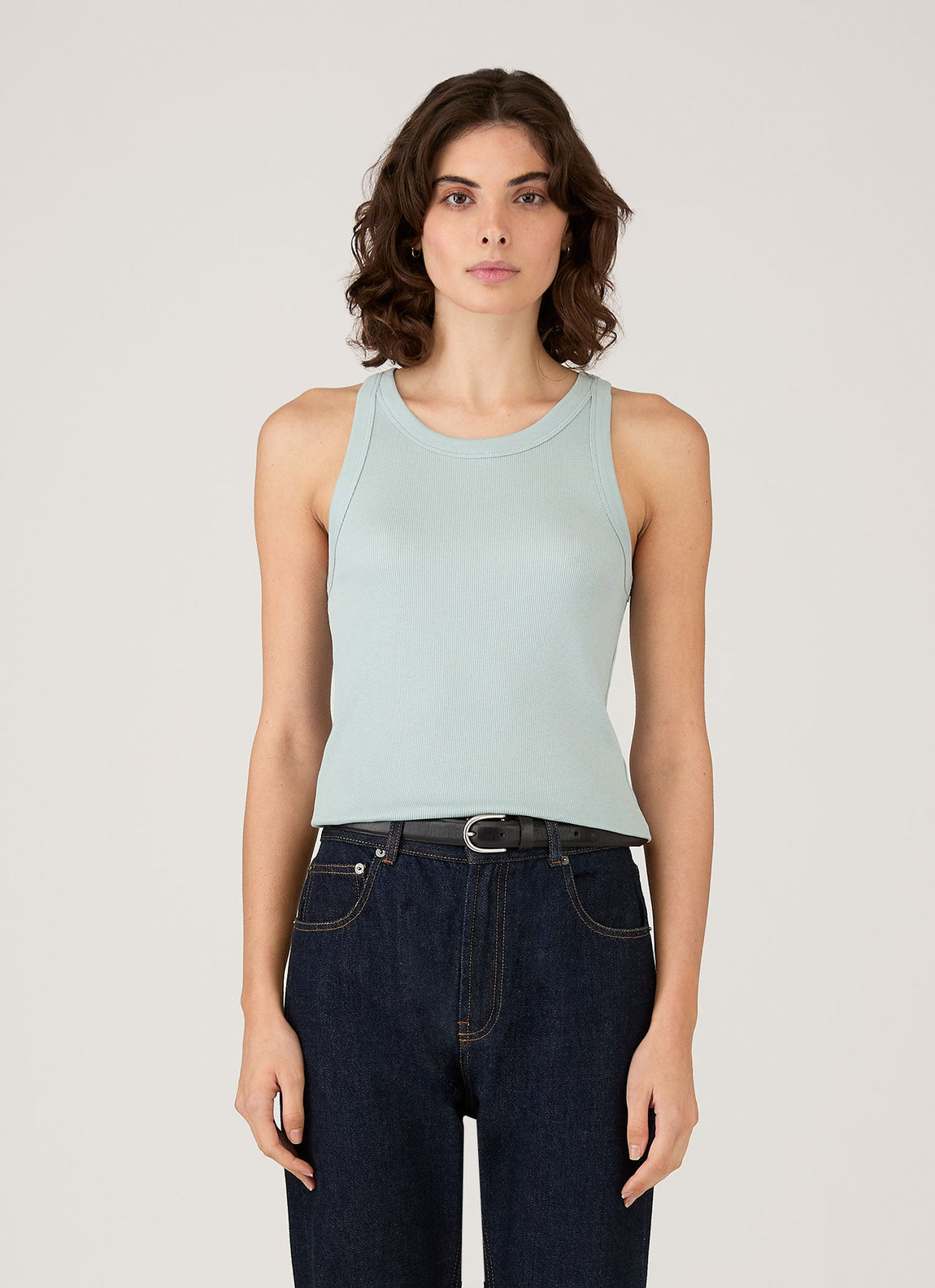 Women's Ribbed Tank Top in Peppermint