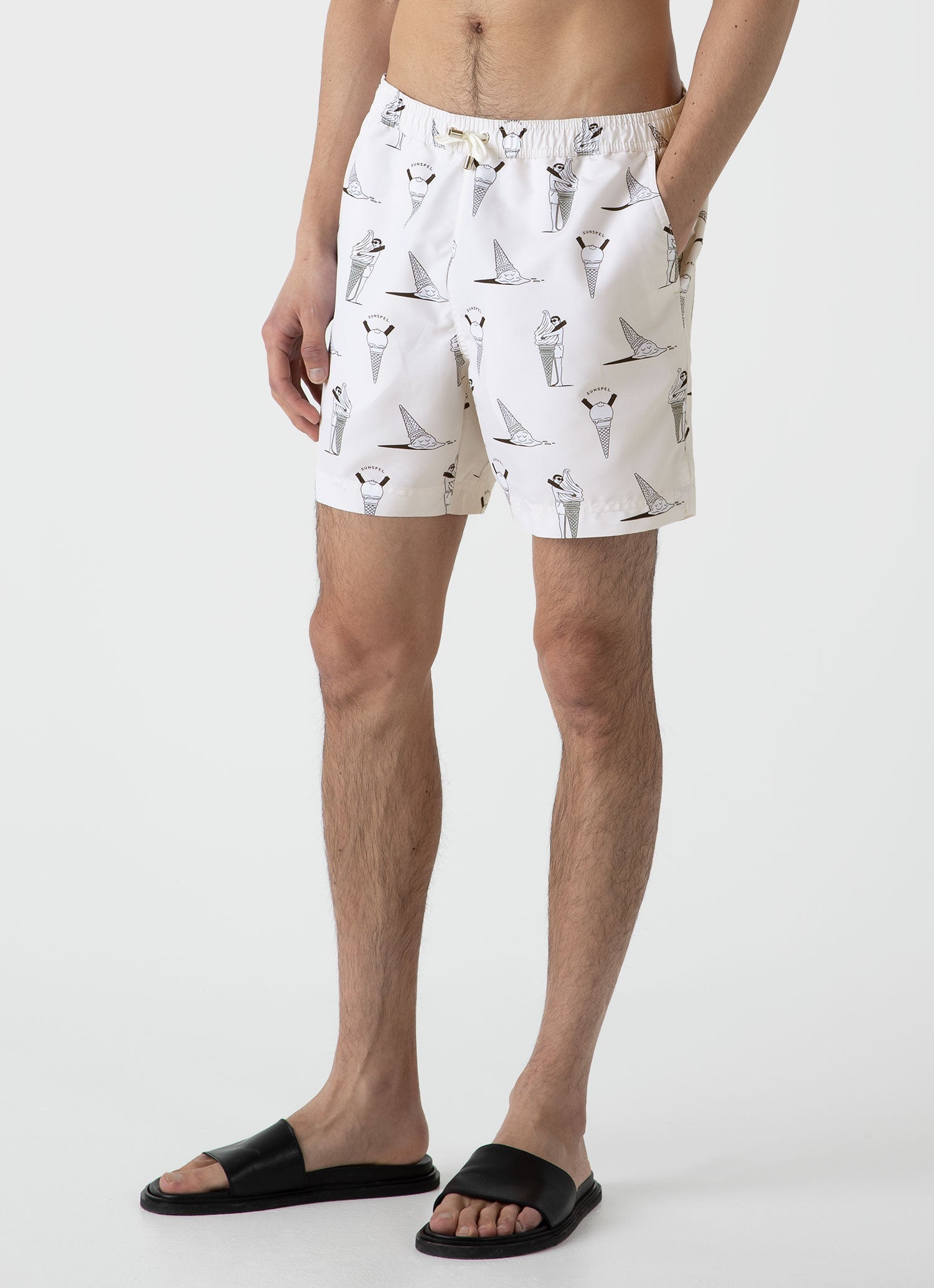 Men's Matt Blease Drawstring Swim Shorts in Ice Cream Print