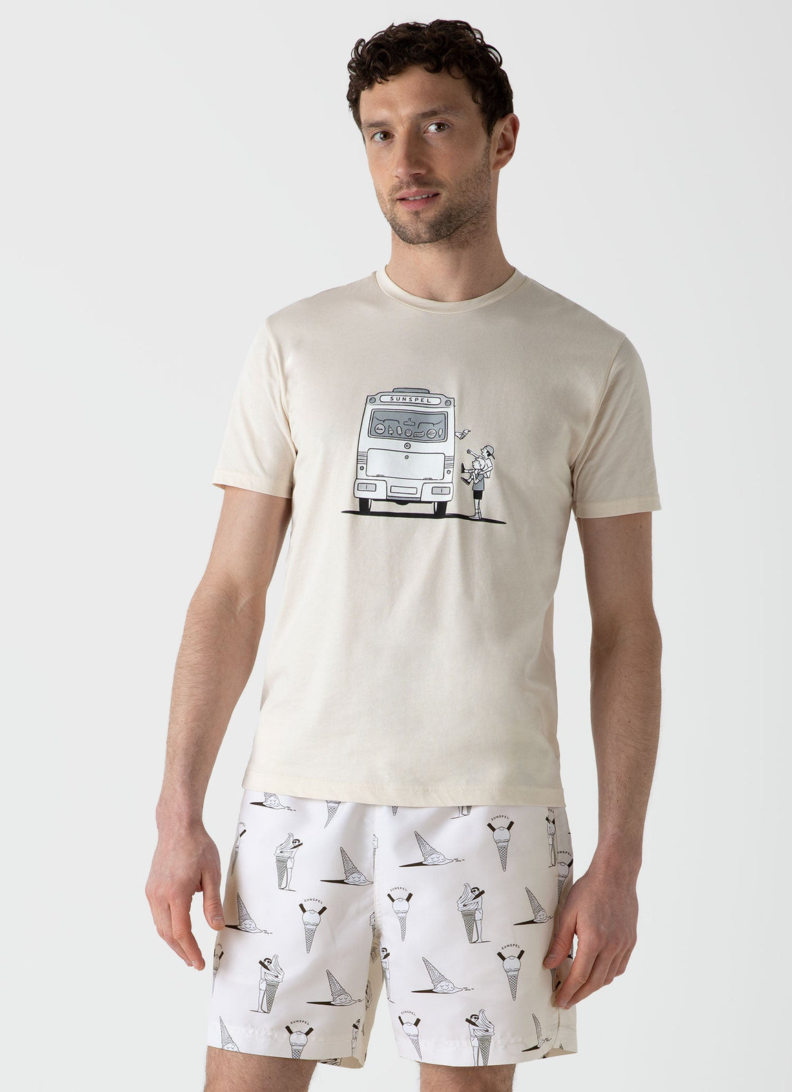 Men's Matt Blease Print T-shirt in Undyed