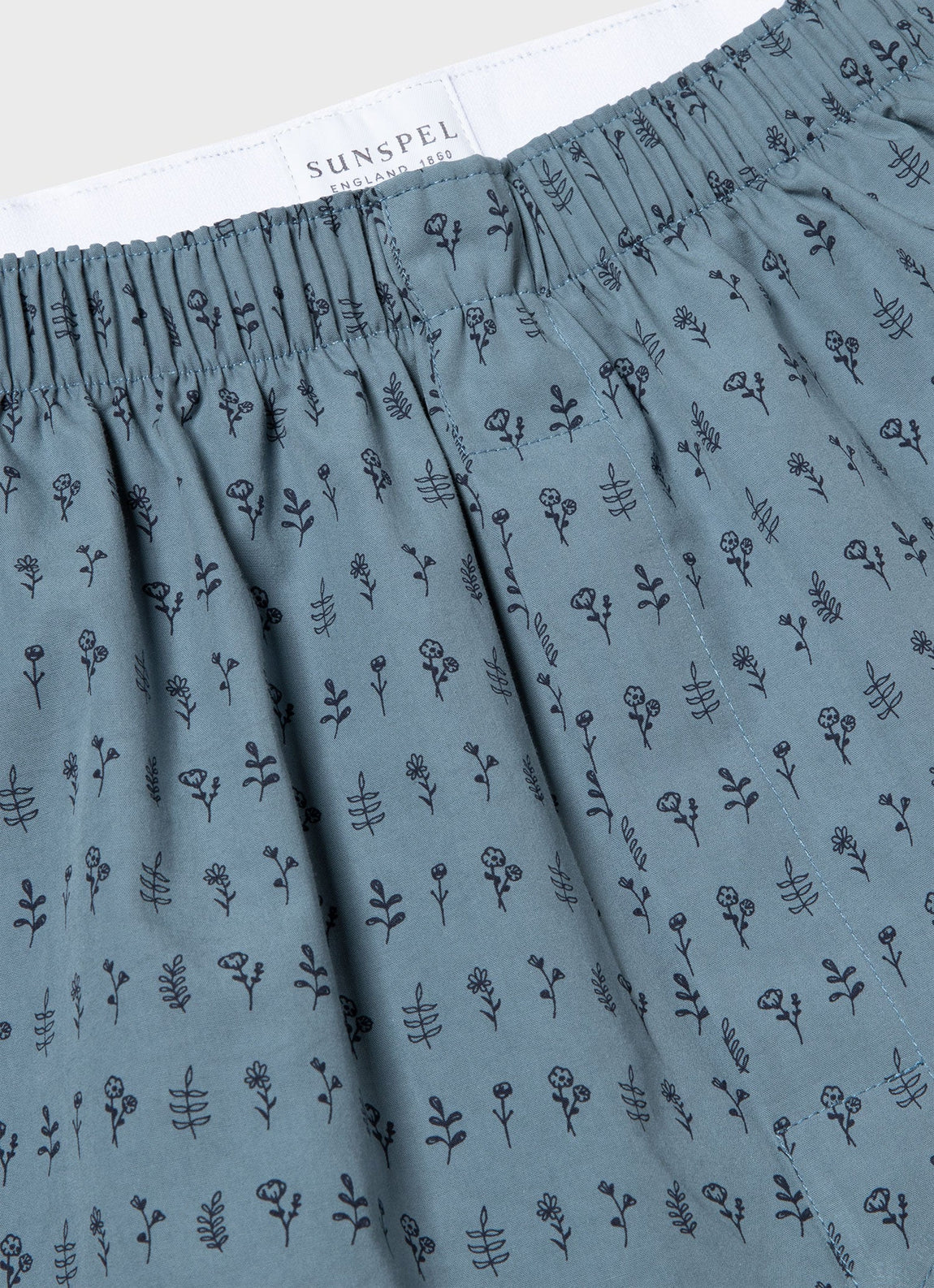 Men's Classic Print Boxer Shorts in Bluestone Mini Florals
