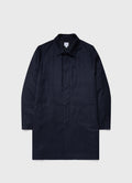 Men's Insulated Wool Mac in Navy Melange