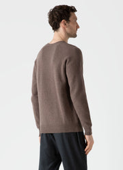 Men's Lambswool Crew Neck Jumper in Cedar