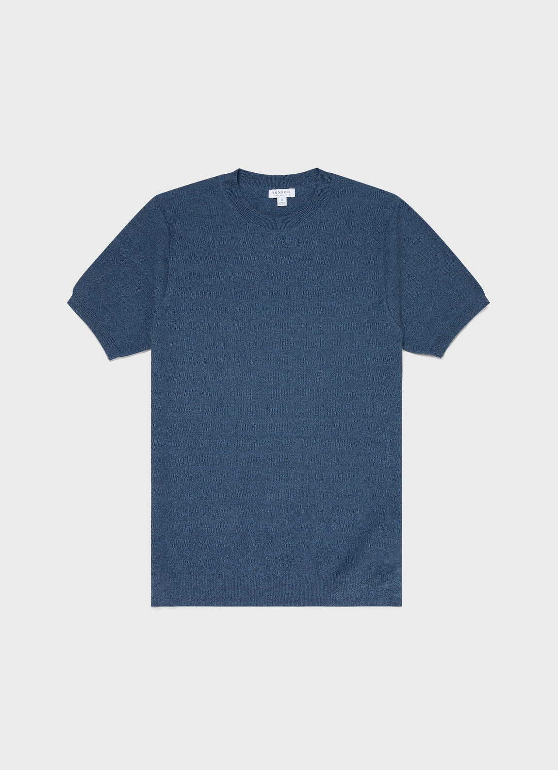 Men's Honeycomb Knitted T-shirt in Coast Melange